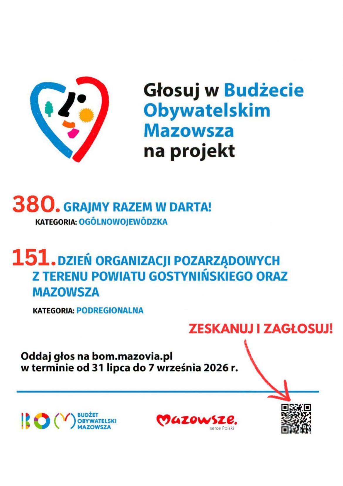 Głosuj w Budżecie Obywatelskim Mazowsza